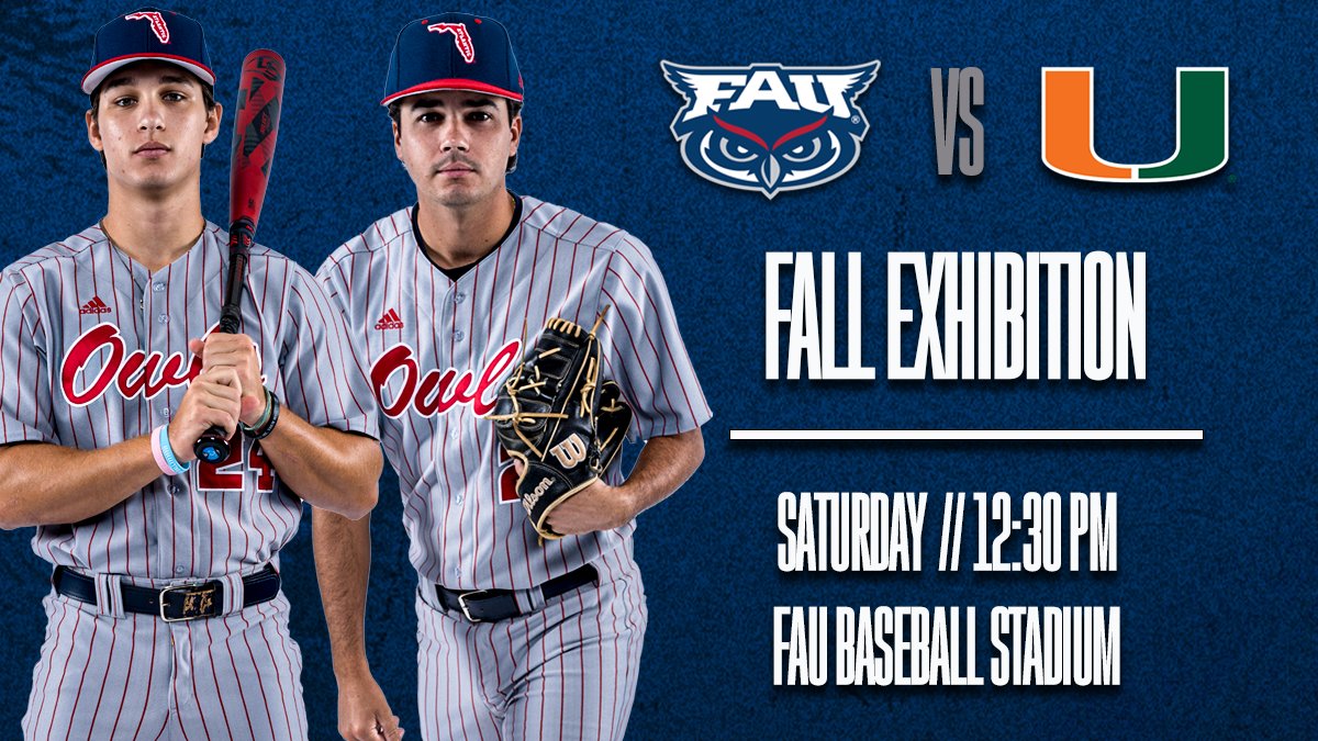 FAUBaseball's tweet photo. Fall ball action this Saturday! Admission is free! Come on out to the ballpark and get an early look at the 2023 squad! #WinningInParadise https://t.co/T8m5Fu9DRj