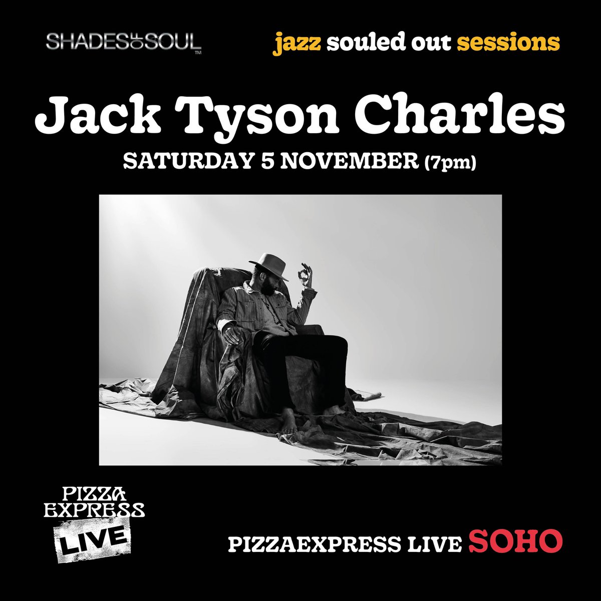 Hey guys my band are coming back together for this special show at <a href="/pizzajazzclub/">PizzaExpress Live</a> 
For jazz souled out sessions 
November the 5th soho 
7pm  Tickets here 👉🏽 pizzaexpresslive.com/whats-on/jack-…