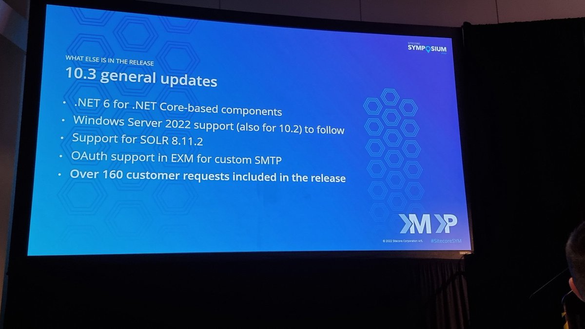 markgibbons25's tweet photo. 10.3 is a bridging release to start the headless journey. #SitecoreSYM https://t.co/Xqtr5KdpAZ