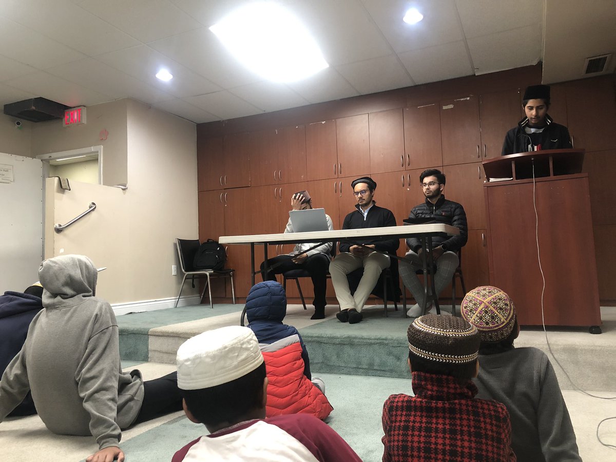 Last night, brothers got together after Isha’ prayer to renew our bond of brotherhood and listen to Regional and Local Youth Leaders of <a href="/AMYAMississauga/">Muslim Youth Mississauga</a> speak on importance of seeking help through prayer and commitment to establishing a relationship with Allah