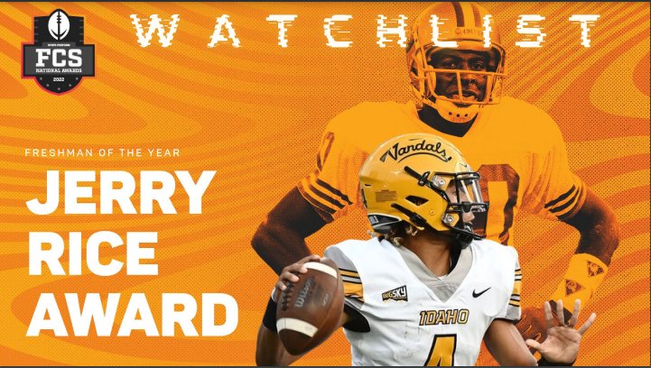 FootballUPNorth's tweet photo. 4 Players on @FCS_STATS #JerryRiceAward Watchlist https://t.co/luEcnQMGTD
