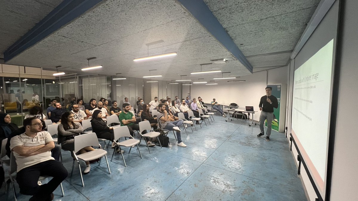 AWSBeirut's tweet photo. Another AWSome meetup our Oktober Cloudfest special 🍻 with @keofteian @technolaaji @nicolaskh4 @anaskhattar @MohAlbakerKaw @mhamadelitawi 🚀☁️ #awscommunity #awsusergroups #sagemaker #lambda #bigdata #stepfunctions #SAM #containers https://t.co/XN52FP8kKv