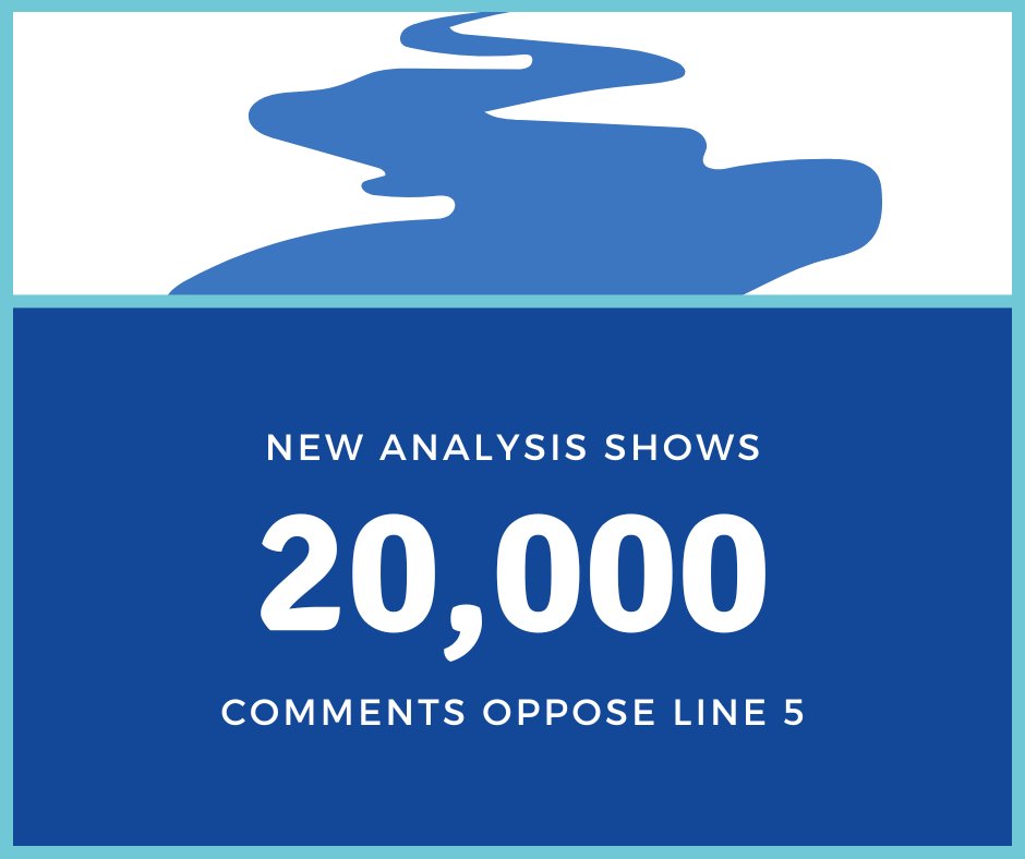 SierraClubWI's tweet photo. Today, Sierra Club and @350Wisconsin released an analysis of the 30,000+ comments the DNR received on their draft EIS for Line 5. 
The analysis paints a clear picture: opposition for Line 5 and concern for Treaty Rights, climate, and Lake Superior. 
#RejectLine5 https://t.co/y22lDVzm7n