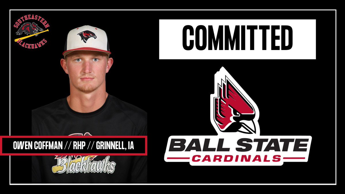 I’m beyond blessed and excited to announce my commitment to Ball State University to further my academic and athletic career. I would like to thank my family, teammates, and all my coaches who have helped me along the way. <a href="/SCCBlackhawksBB/">Southeastern CC BSB</a> <a href="/AlexMaloney62/">Alex Maloney</a> <a href="/BallStateBB/">Ball State Baseball</a>