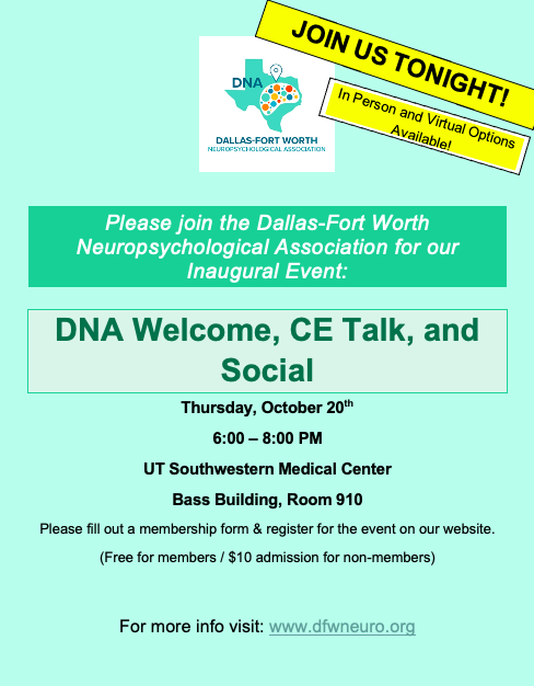 DFW Neuropsychological Association tweet media