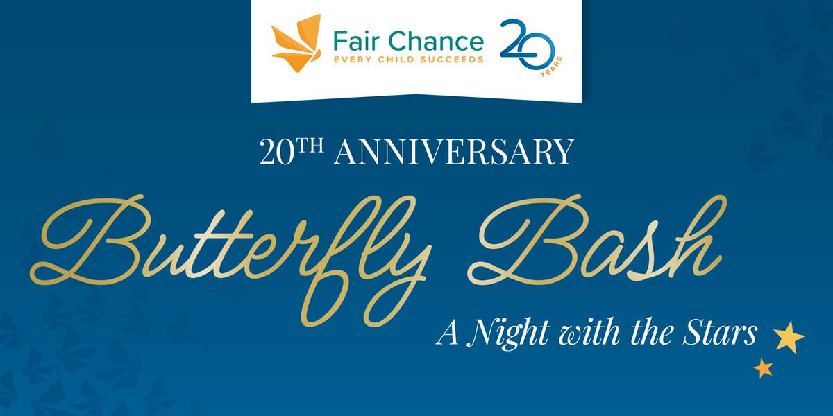 We're excitedly counting down the days until the 20th Anniversary #butterflybash on Nov. 5! Get your tickets NOW - sales end 10/25!