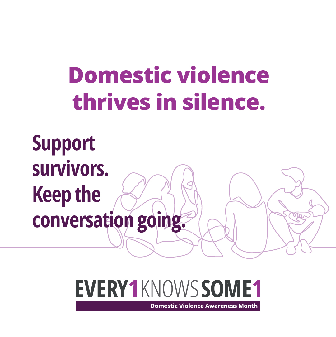 Ohio_OCJS's tweet photo. Domestic violence thrives in silence. By not talking about domestic violence and removing the stigma, we as a society are failing victims and survivors. #DVAM #Every1KnowsSome1 https://t.co/To1332cdli