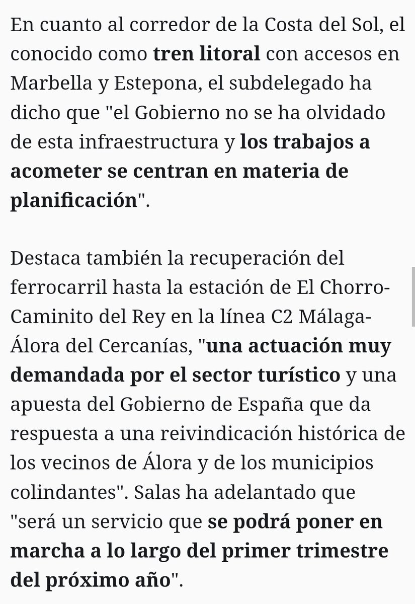 Pero cuantas planificaciones del Tren Litoral se van a hacer?
No ha habido tiempo de planificarlo desde 1975?
Esto me parece una tomadura de pelo, desde que tengo uso de razón escuchando lo mismo y seguimos igual.
Tenemos el cercanías mas rentable y 0 inversíon.
<a href="/FJavier_Salas/">Javier Salas</a>
