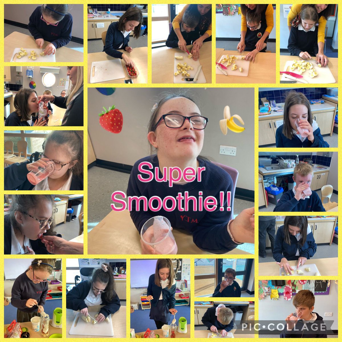 TirMorfa's tweet photo. The focus this week has been how Super we are, and what super smoothies Dosbarth Tegid made!!! 🍓 🍌 #ytmtegid #ytmlit #ytmhci #ytmsctech https://t.co/Mr5YuzXfn9