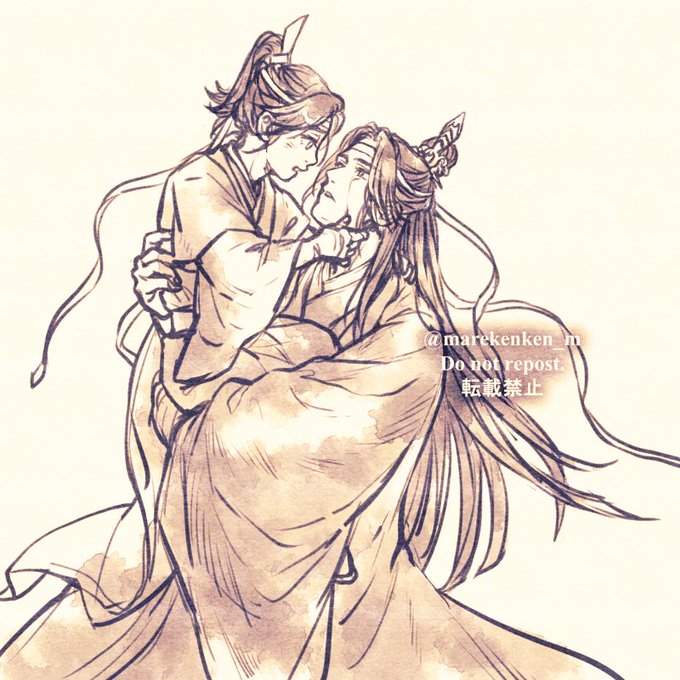 らくがき。藍湛と思追。#魔道祖師 #MDZS 