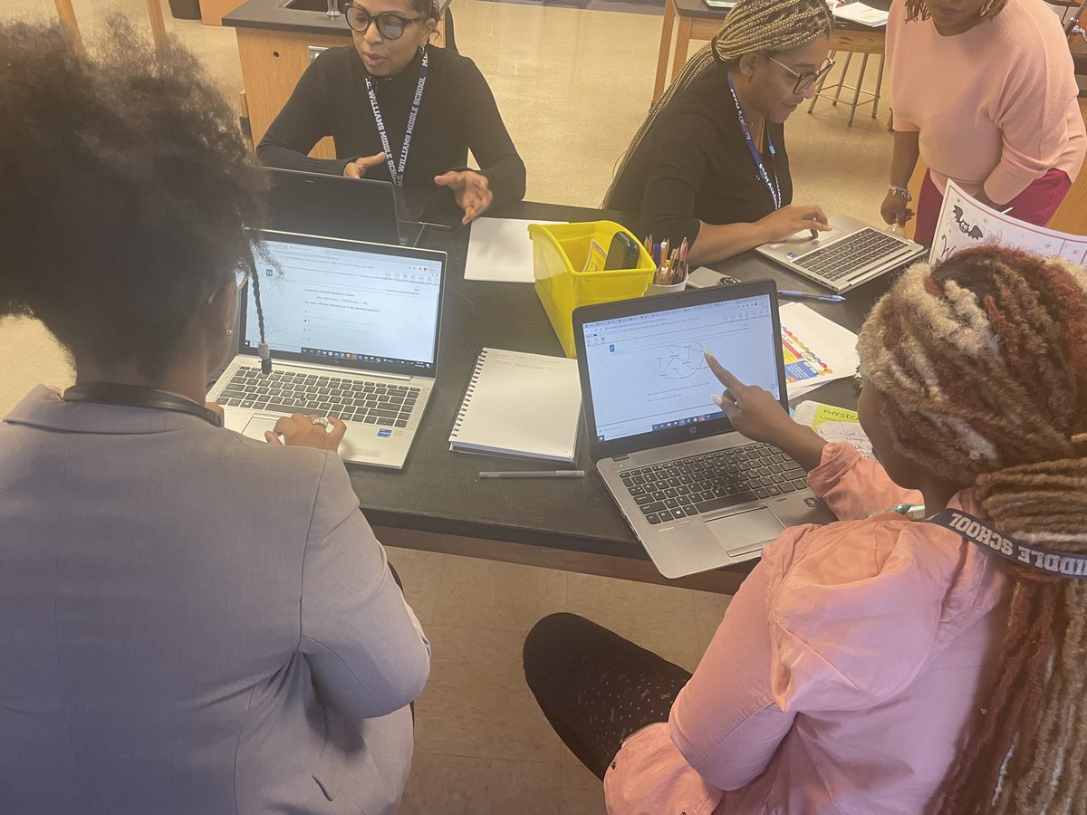 demetriaw1913's tweet photo. During MC Williams PLC, Science teachers are taking  the STAAR practice test to attain an understanding of how new TEI will be assessed and discuss how they should align their instruction. @Williams44STEM @L_BanksForte https://t.co/dCXs9wgsMu