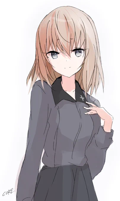ガルパン10周年なのでエリカさん描く 