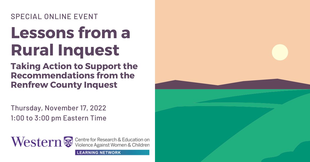 LNandKH's tweet photo. What actions can we take to support the recommendations from the #RenfrewCountyInquest to prevent #femicide?
@pamelacross541, Erin Lee @lcihcommunity, @kirstenmercer, and Prabhu Rajan discuss in our Special Online Event.
Join Nov 17 from 1 to 3 pm ET: https://t.co/87qEal5vfA https://t.co/0apvUIezDC