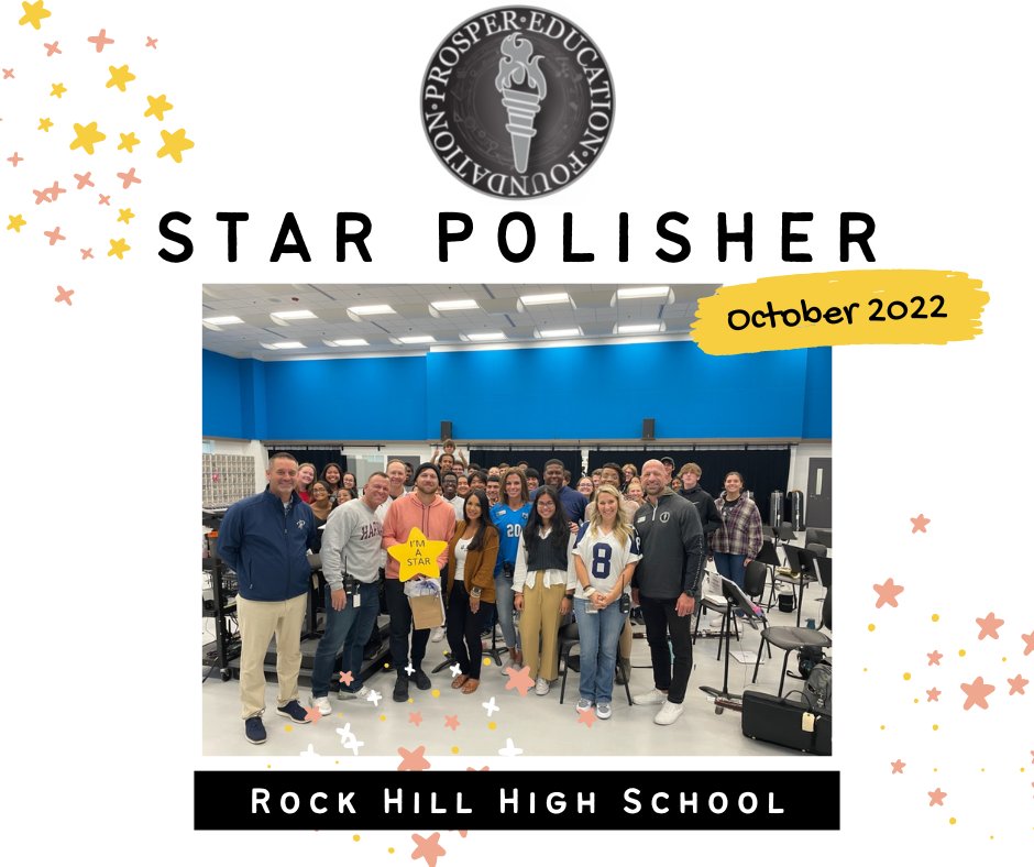 Congratulations, Mr. Arvin! You are a shining example at <a href="/RockHillHS/">Rock Hill High School</a> ! #StarPolisher #RockHillHighSchool #ProsperProud