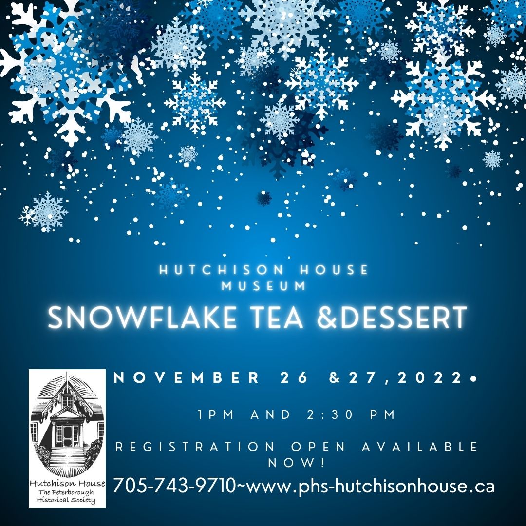 'Tis the season for our volunteer Snowflake Tea and Dessert.Registration Required. See website for more details #livinghistorymuseum #ptbokawartha  #holidaygifts #holidayshopping #holidayseason #christmastime #christmasgifts #christmasshopping