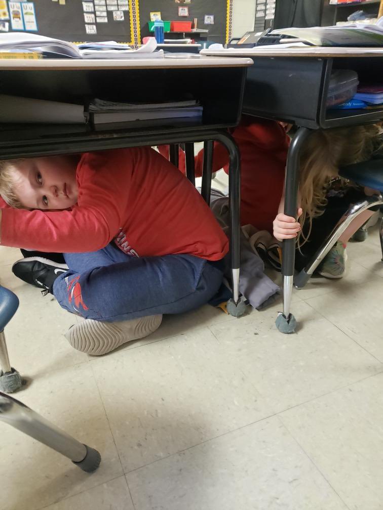 On October 20th, each year millions of people participate in the largest earthquake drill: The Great ShakeOut! 
Why? Earthquakes can happen anywhere, which is why everyone should know how to protect themselves. 
🐾 Bobcats participated today at 10:20 a.m. and did a great job!