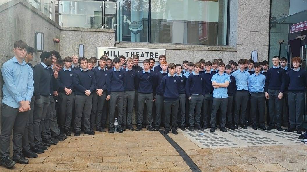 Today some of our 6th year students enjoyed a performance of 'Macbeth' in the Mill Theatre, Dundrum. Thanks to Ms. Lavelle, Ms. Hoban &amp; Ms. Duffy for joining them 🎭