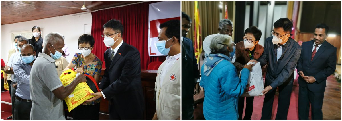 ChinaEmbSL's tweet photo. The 3rd Phase of the donation project will distribute food parcels to more than 7,000 most low-income families in the Northern Province with approx. 35,000 beneficiaries to improve their nutrition conditions.

A total of $ 340,000 cash grant by 🇨🇳 Red Cross Society to 🇱🇰 people. https://t.co/5tPyRGgumn