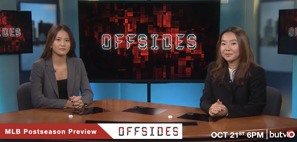 butv10's tweet photo. Tune in to a brand new episode of Offsides tomorrow, October 21st at 6pm! In this episode, the Offsides team cover the real single season home run king, the MLB postseason, and the NFL's concussion conundrum.  

Watch here: https://t.co/Tbgd6wkL6B https://t.co/j0GQVjnwVO
