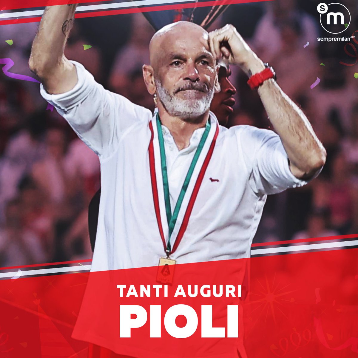 🎂 Happy birthday to Stefano Pioli! 🎉 The #ACMilan head coach turns 57 today... 🇮🇹 #AuguriBoss 🔴⚫