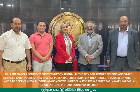 Dr. <a href="/asim_zia_/">Asim Zia</a> met with a team of NARSS in Egypt to discuss future collaboration on on-going project related to #transboundary 
🖼️Dr. Sayed Salama