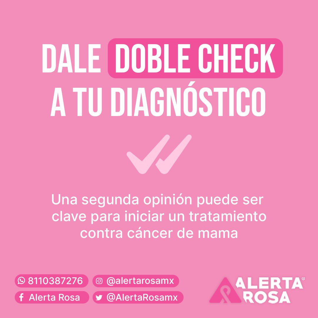 AlertaRosamx's tweet photo. Si ya has recibido un diagnóstico y un plan de tratamiento, es recomendable que busques una segunda opinión antes de iniciar con él.

Envíanos un mensaje por 📱 WhatsApp al 8110387276 o por cualquiera de nuestras redes sociales para ponerte en contacto.

#DetectaLlamaActua https://t.co/xYLqFCOirn