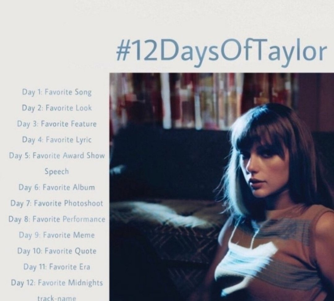 TinkSwift's tweet photo. Day 12: Favorite Midnights track name. I always find this so difficult before an album is released! I have a very visual, creative mind so Ive already crafted up all these ideas &amp; stories about so many of the songs.But if I HAD to choose: Anti-Hero &amp; Mastermind.
#12DaysOfTaylor https://t.co/Rau6ctkOUv