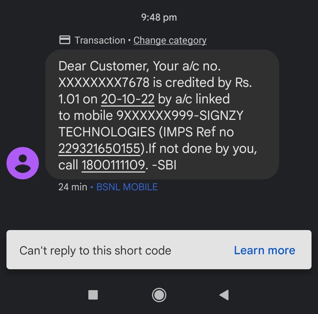debabratadas70's tweet photo. @TeamSignzy u hv credited Rs 1.01 into my bank account!! But why?? How am I connected with u where u need to chk bank ac by penny drop?? https://t.co/ft4axjWWVv