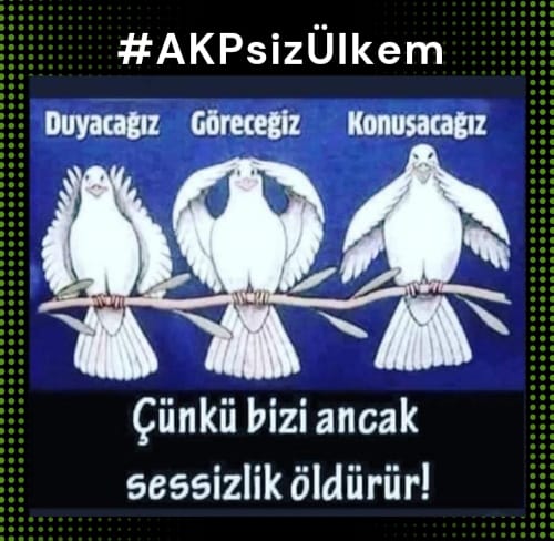 Duyacağız göreceğiz konuşacağız 
Hür ve özgür olacağız tıpkı #AKPsizÜlkem de olduğu gibi