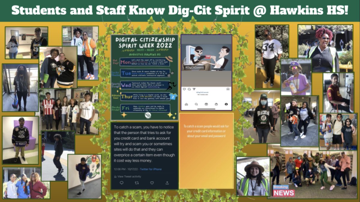 Students and Staff KNOW what Digital Citizenship Spirit looks like at Augustus Hawkins CDAG High School! Loving all the shades, socks, and jersey spirit being shown for DigCit commit. @ITI_LAUSD <a href="/LASchools/">Los Angeles Unified</a> <a href="/LAUSDSup/">Alberto M. Carvalho</a>