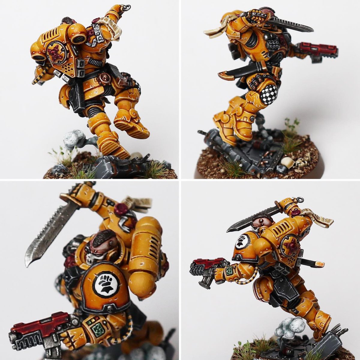 @WarComTeam Imperial Fists Lieutenant painted a while ago #PaintingWarhammer #imperialfists
