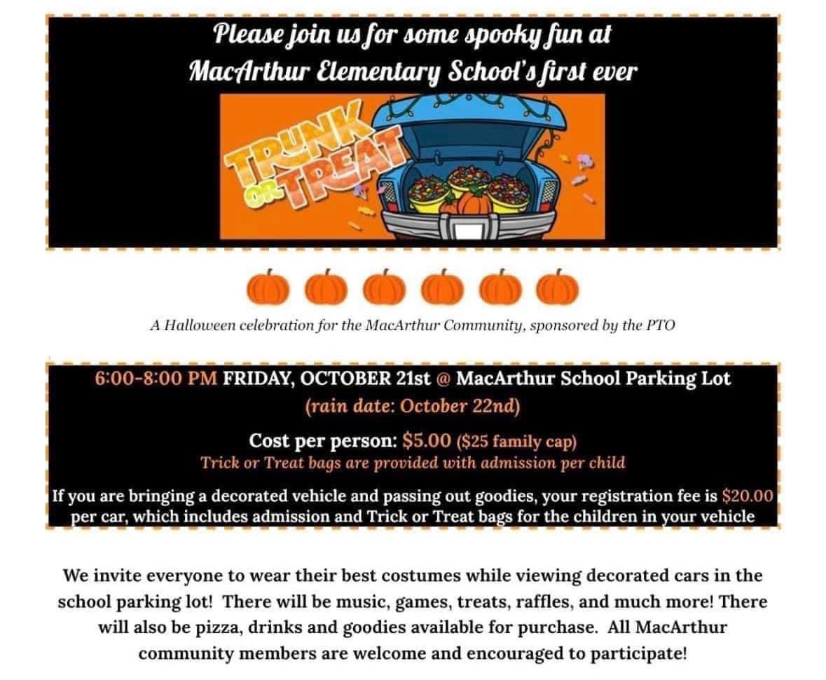 Who’s excited for our first ever Trunk or Treat tomorrow night (6pm)?! 🚗🥳 Please find the ticket table when you arrive, and note that parking will be limited due to the Trunks. We encourage everyone to consider walking, carpooling, or parking on a nearby side street. 🍬🍭