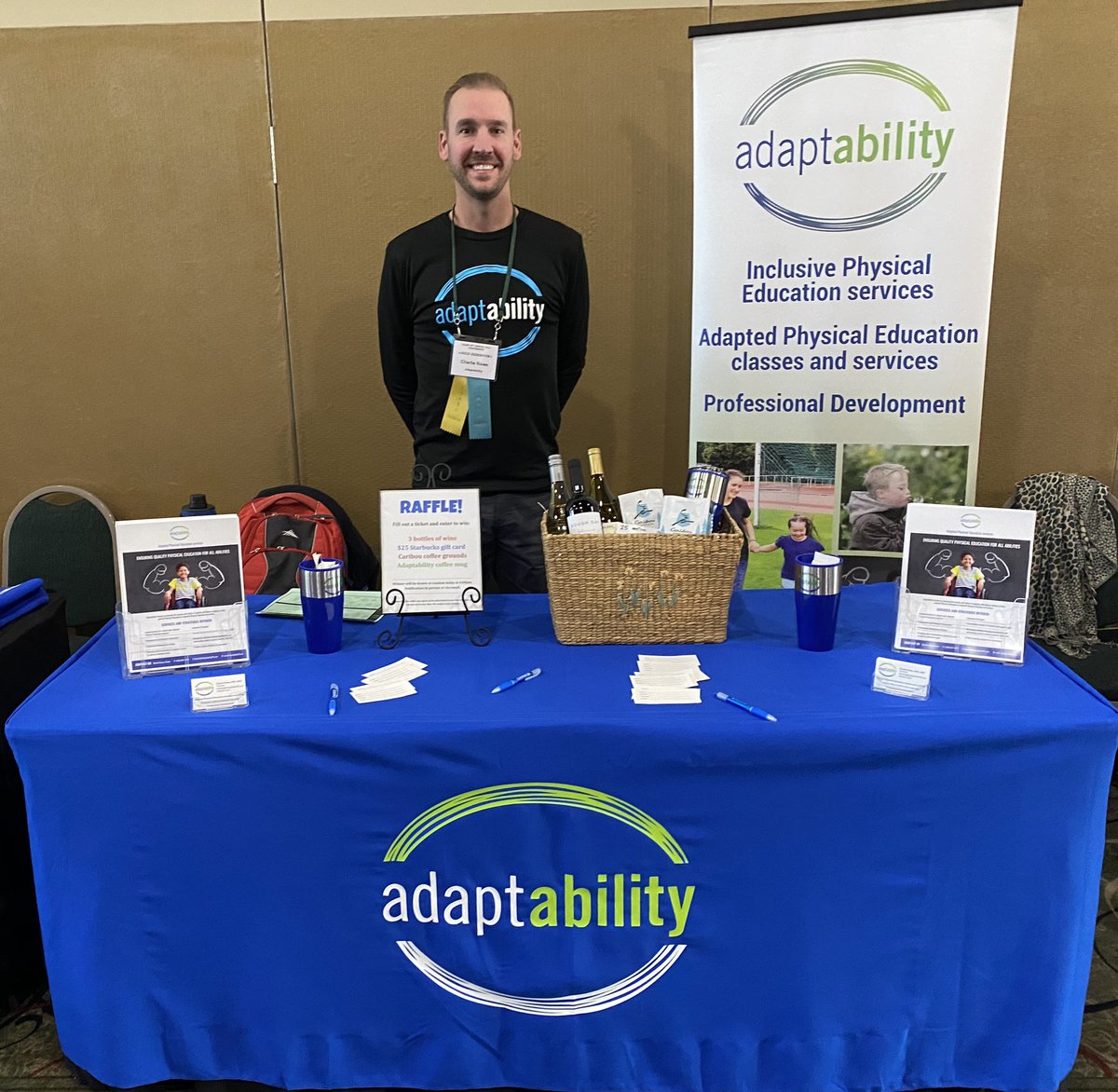 AdaptabilityPE's tweet photo. #IAASE attendees - Don’t forget to stop by and get into the wine and coffee raffle! 🥳 Winner will be pulled before the sessions end 😃

We are a GOLD exhibitor located in the middle of the pre function area. https://t.co/2Lm4s7NeA4
