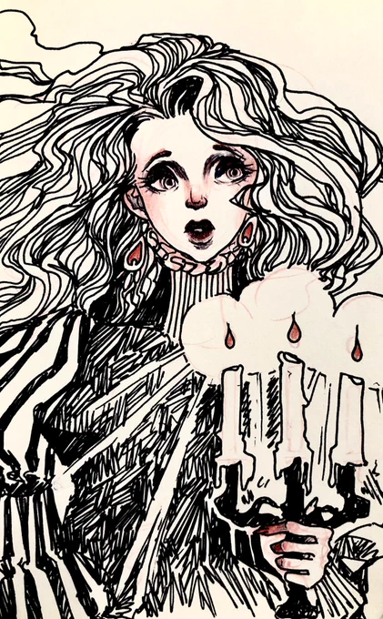 Occultober day 1? Candlelight (Dorothea) #inktober2022 