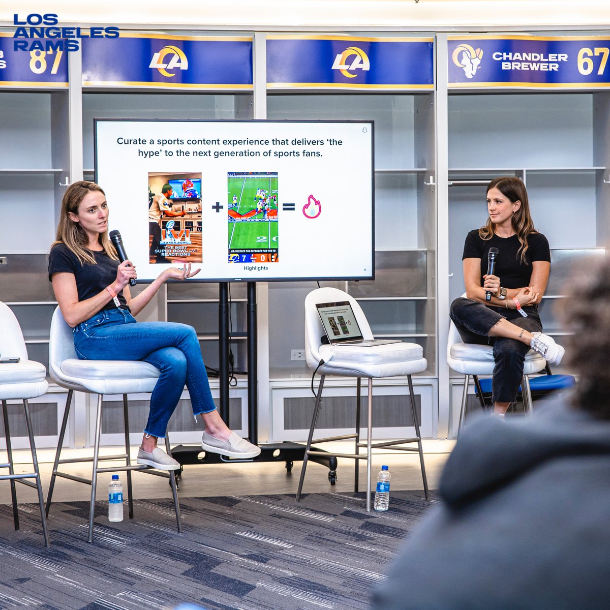 RamsNFL's tweet photo. "My hope is that you get sparked and inspired."

@Bwagz hosted LA students at Roc Nation, a panel with Google + more during his Tackle Everything Tech Tour.