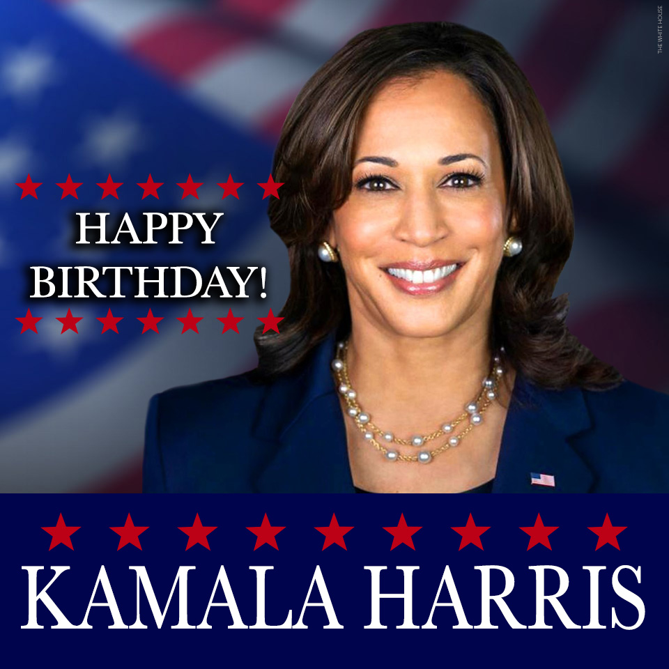 Happy birthday! Vice President Kamala Harris turns 58 years old today. 