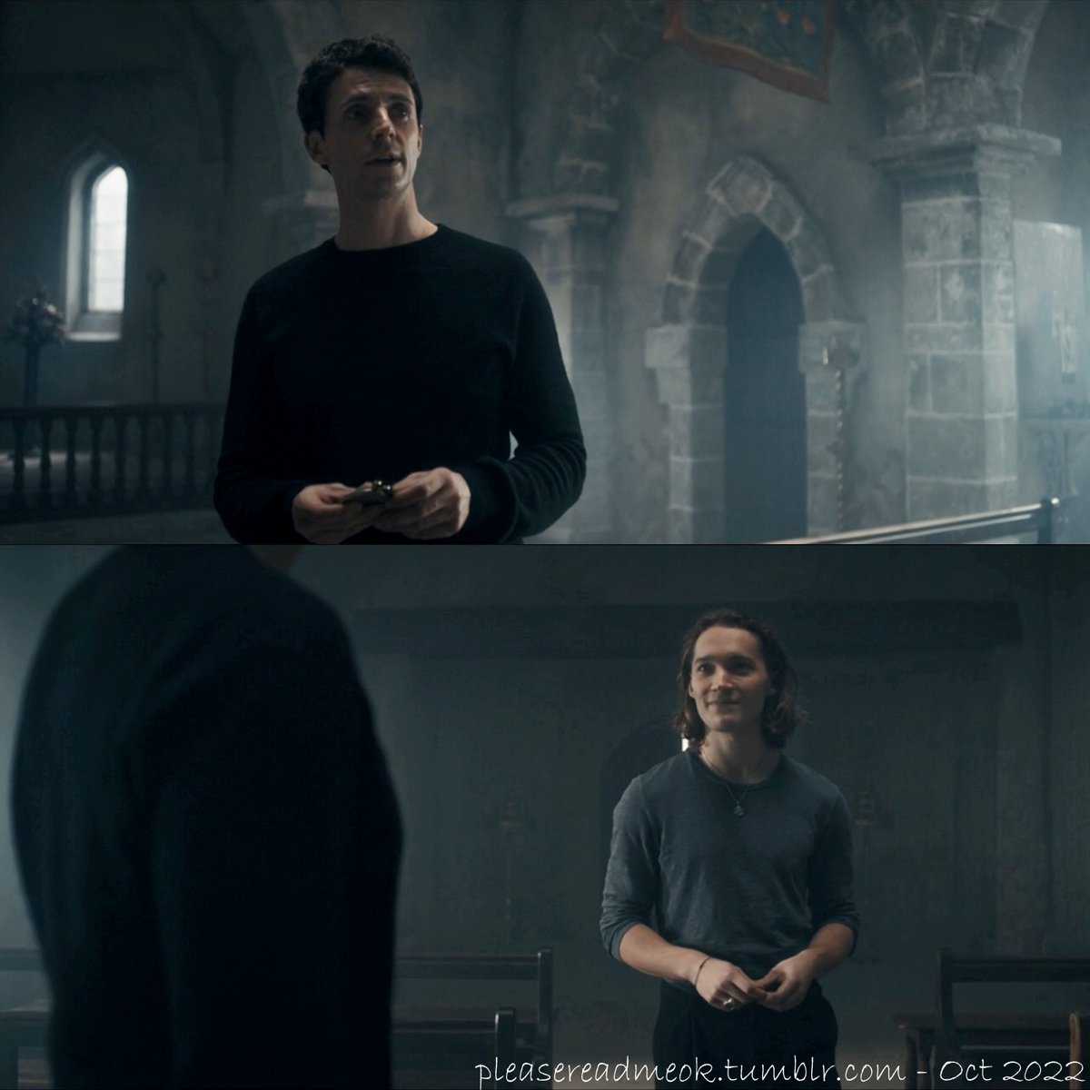 PleaseReadMeOK's tweet photo. “I love you, Jack.”
And Jack loves you too, Matthew. 
Even tho’ you abandoned him 400 years ago 😬
📷 ADOW S3:07 my edit [from the draft file]
#matthewgoode  #gooderewatch #tobyregbo #adiscoveryofwitches #adow #adows3 #adiscoveryofwitchesseason3 https://t.co/tQ5olpb4rf