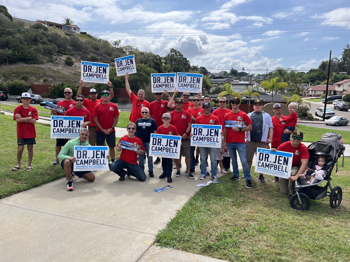 Thank you so much to the San Diego City Firefighters for helping us #GOTV this last Sunday in District 2. Over my first term, I've made it a priority to ensure that our first responders are fairly compensated because our collective safety is my first priority as Councilmember.
