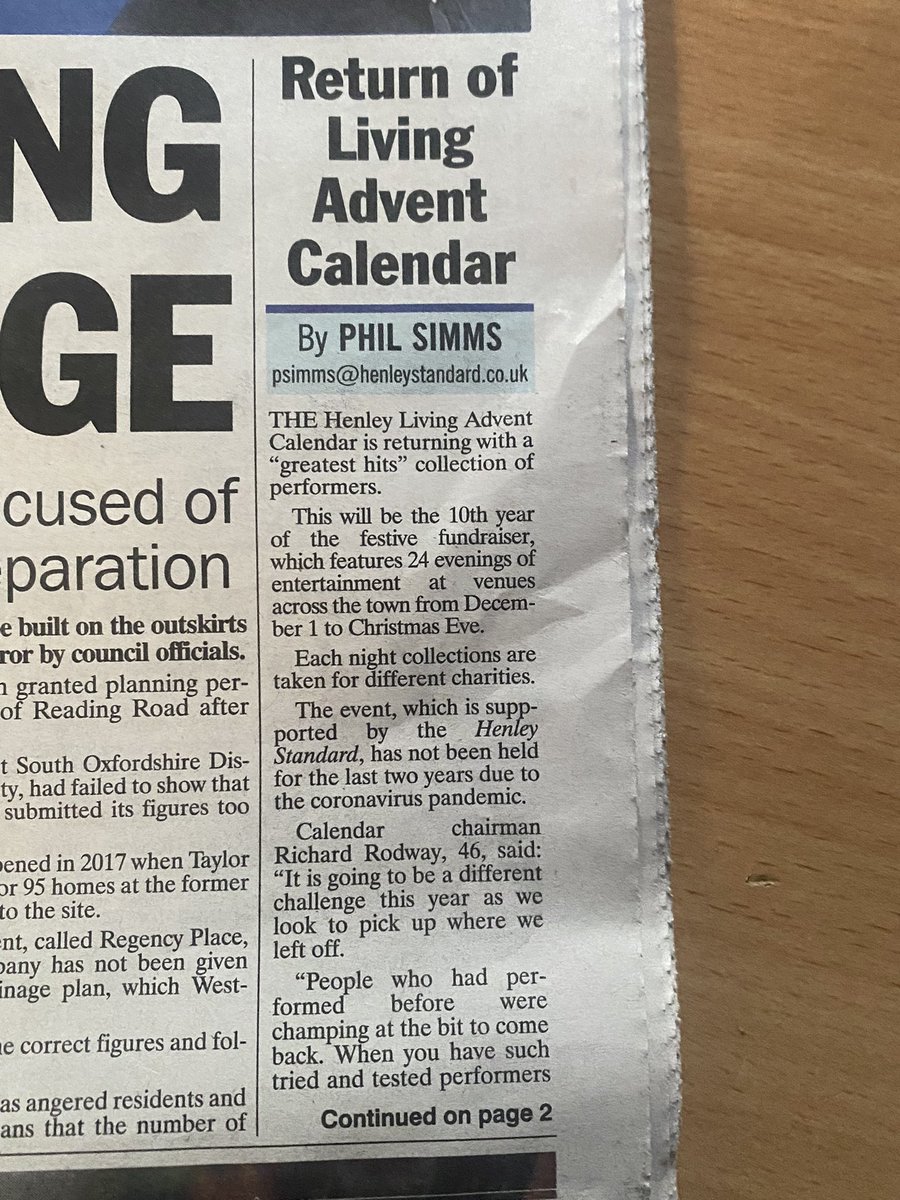 Henley Living Advent Calendar (@living_advent) on Twitter photo 6 weeks to go.... Thanks to <a href="/henleystandard/">Henley Standard</a> for their support with this year's event
This year's line up of venues incoming....
#feelingfestive 6 weeks to go.... Thanks to <a href="/henleystandard/">Henley Standard</a> for their support with this year's event
This year's line up of venues incoming....
#feelingfestive