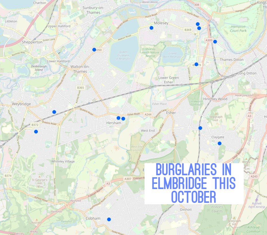 ⚠️ Burglary update⚠️ This October 13 burglaries have been reported so far, various times and places. A few garages and a number of detached houses. Often rear door being point of entry. Secure your premises well to reduce the risk. surrey.police.uk/cp/crime-preve…