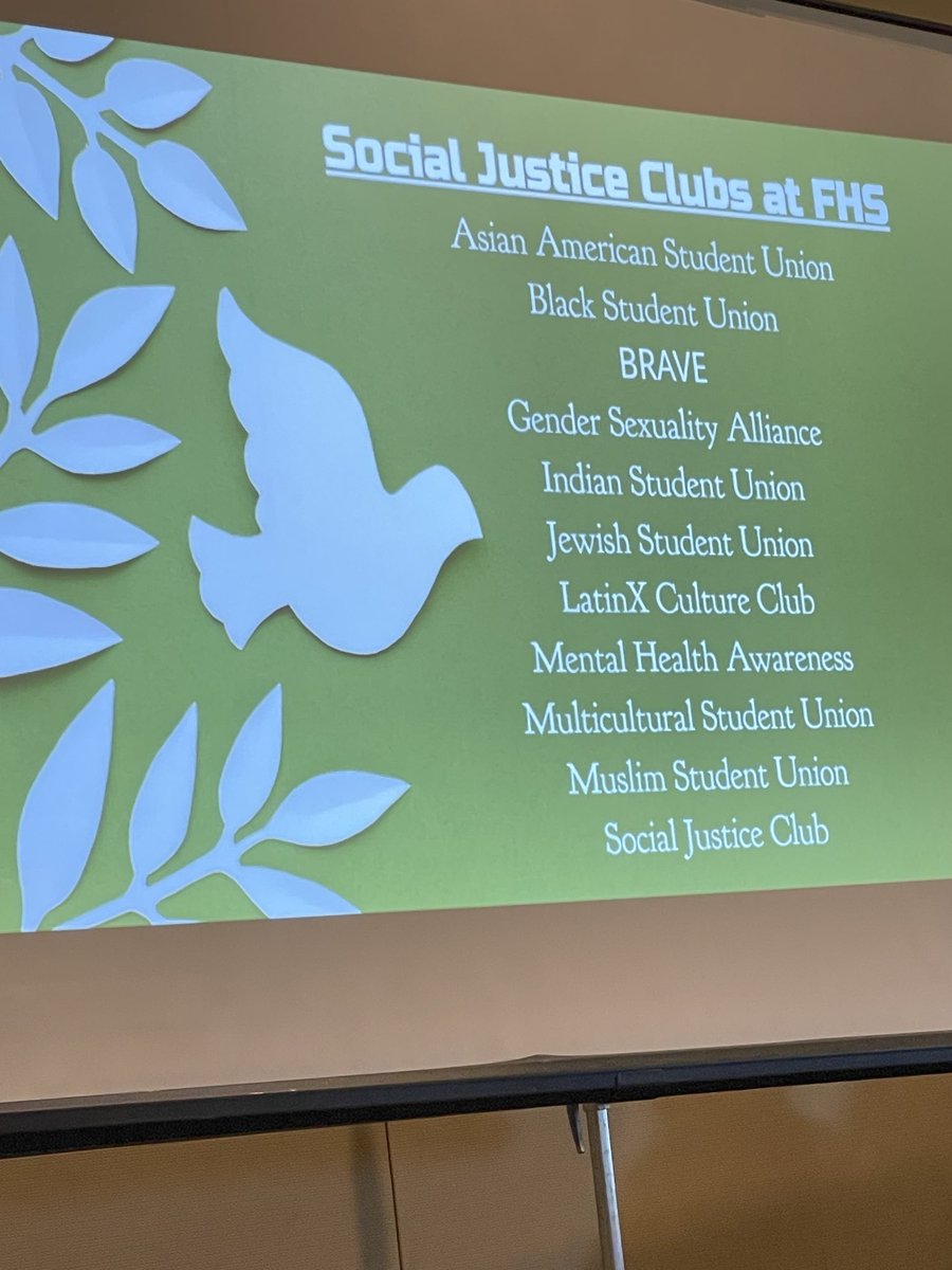 Shout out 2 the Ss & Ts ⁦at Farmington HS. @fhsactivities1⁩ Ss presented like professionals- highlighting their advocacy thru student led Social Justice Clubs and their annual Social Justice Week! Kudos to the Courageous Ts who work so hard to support and mentor.