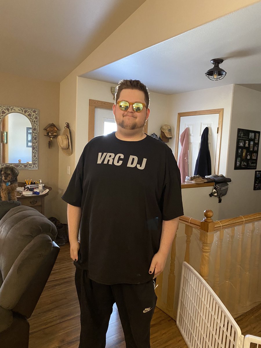 Visited my mom and she asked me what my shirt meant and took this photo of me. Thanks @DJIronBiscuit for making this shitpost