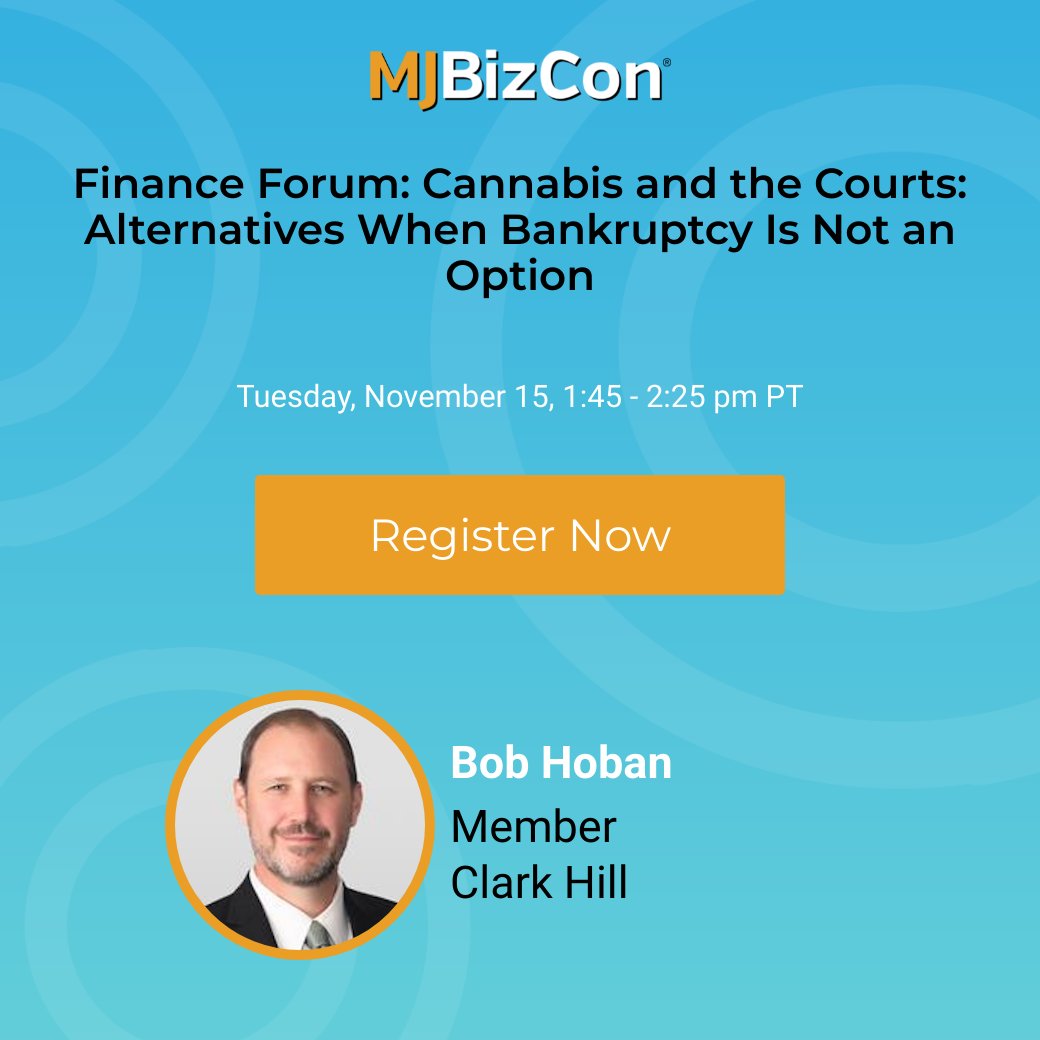 GatewayProven's tweet photo. MJBizCon Speaker Highlight 
Join GPS President @Robert_Hoban at the #MJBizFinanceForum where he will dive into alternatives to bankruptcy for cannabis businesses and investors. 
We recommend that you don't miss this panel! 
11/15 1:45 pm PT at #MJBizCon2022 https://t.co/BBDQjrq3Be
