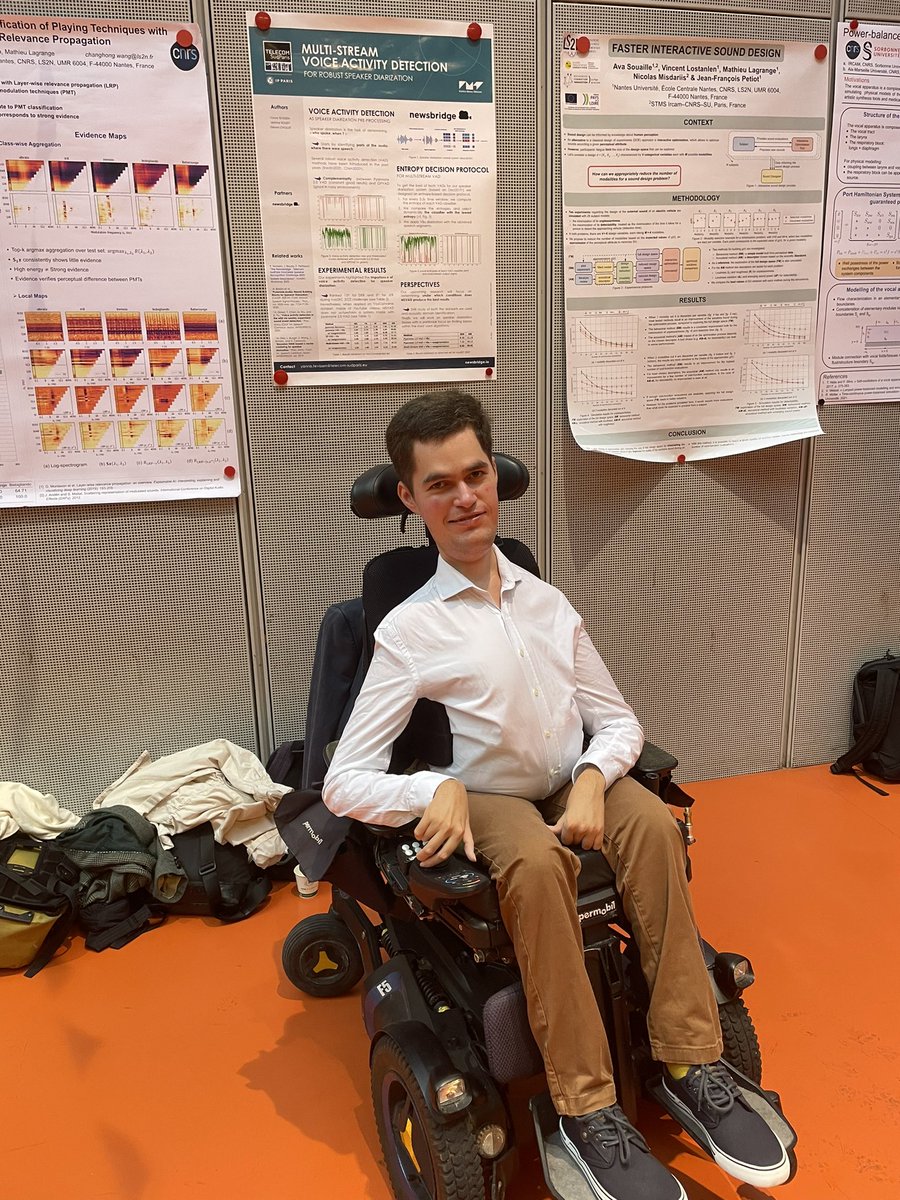 yannistevissen's tweet photo. Très heureux d’avoir pu présenter mon travail (collaboration @TelecomSudParis / @newsbridge_io) à la journée de la voix du #GDR_ISIS dans les locaux de l’@Ircam ! https://t.co/OBFDxKCE50