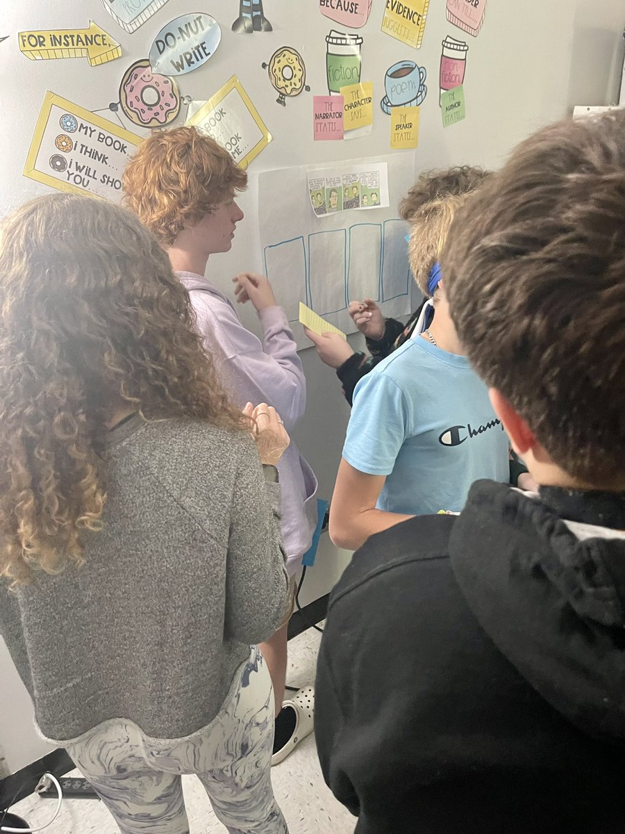 msbrittsela's tweet photo. On 09/28, we used @readwriteteachela ‘s Show Don’t Tell activity with comics to practice writing dialogue using descriptive language. Afterward, we used the #avid strategy #gallerywalk to provide helpful hints to their peers. Per usual, my kiddos rocked it. @SevernRivAACPS https://t.co/NvXw1KYVw0