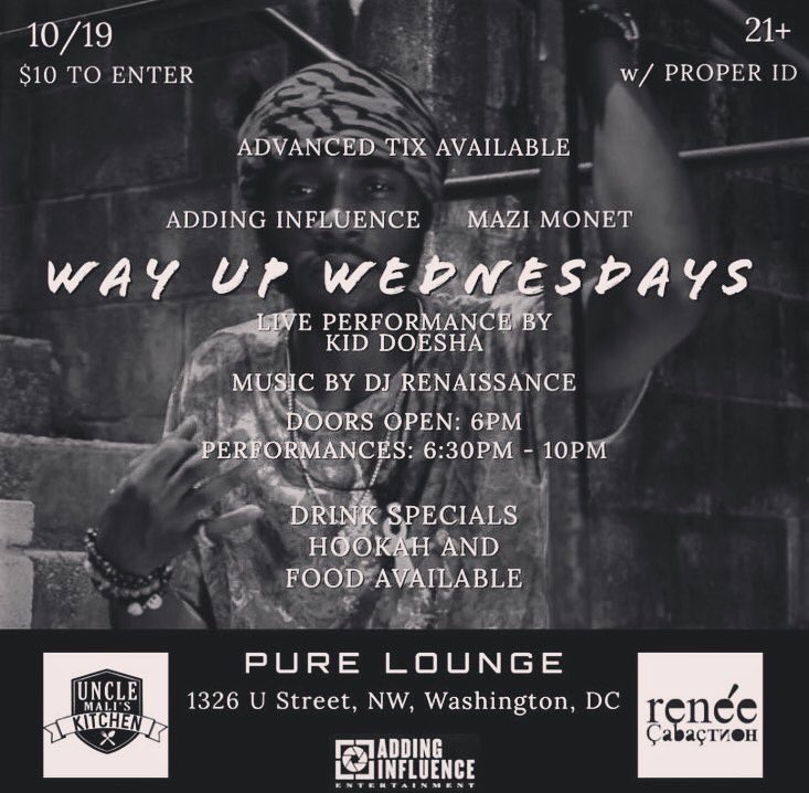 TheKidDoesha's tweet photo. So Yesterday I did a thing….🍃
Its been a long time since I blessed the
stage an yesterday at #WAYUPwednesdays
We going all the way up ya Dig
📸 | @StreetDreamzE
#DMV #DOESHA #PureLounge
#artistsontwitter #dolar https://t.co/hI6Od36ckb