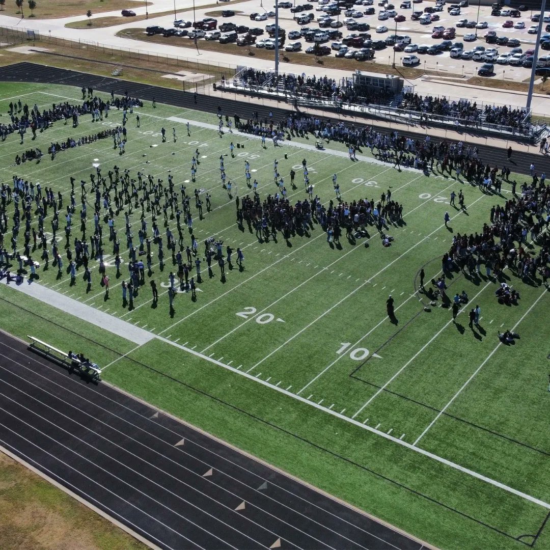 CFHSJournalism's tweet photo. What does it look like when Chargers come together to celebrate homecoming? It looks like this! #dronepics #WeAreFu1shear #LetsRememberCFHS π· by Seth Takash https://t.co/2vljdSVqU4