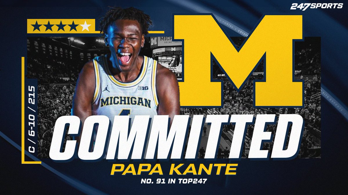 Breaking: Papa Kante just announced his commitment to Michigan live on @247Sports. Story: 247sports.com/Article/colleg…