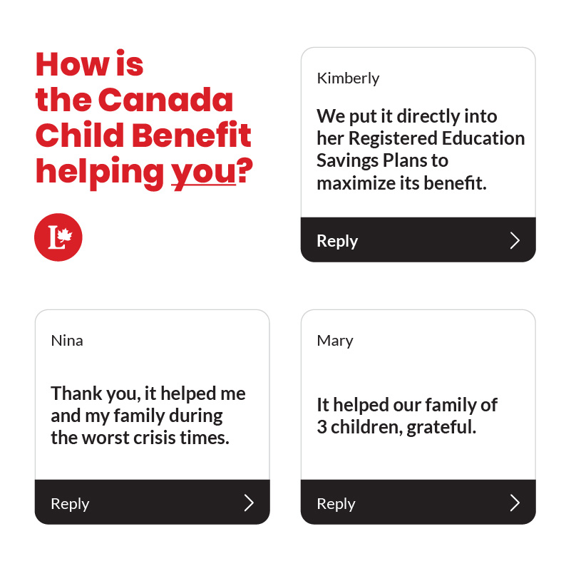 We introduced the Canada Child Benefit in 2016 to provide real support for Canadian families.

Year after year, we’ve made it more generous to keep up with the needs of families – and it’s made a real difference.