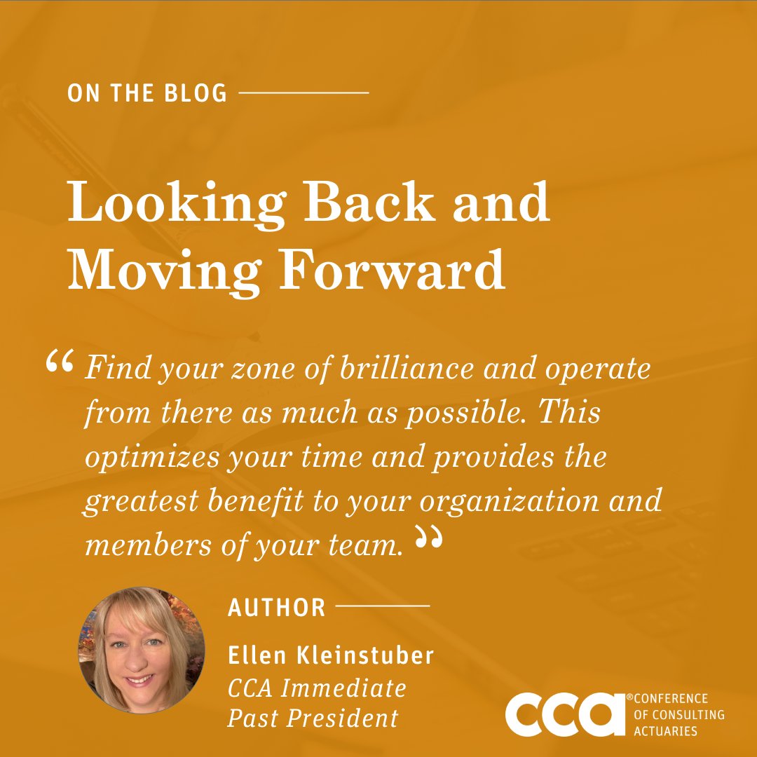 CCActuaries's tweet photo. Ellen Kleinstuber, immediate past president wrote about "Looking Back and Moving Forward" in this month's blog! https://t.co/9W6XyqjqeJ

#Actuary #leadership #actuaries #Blog https://t.co/3nPWTJh4Nl